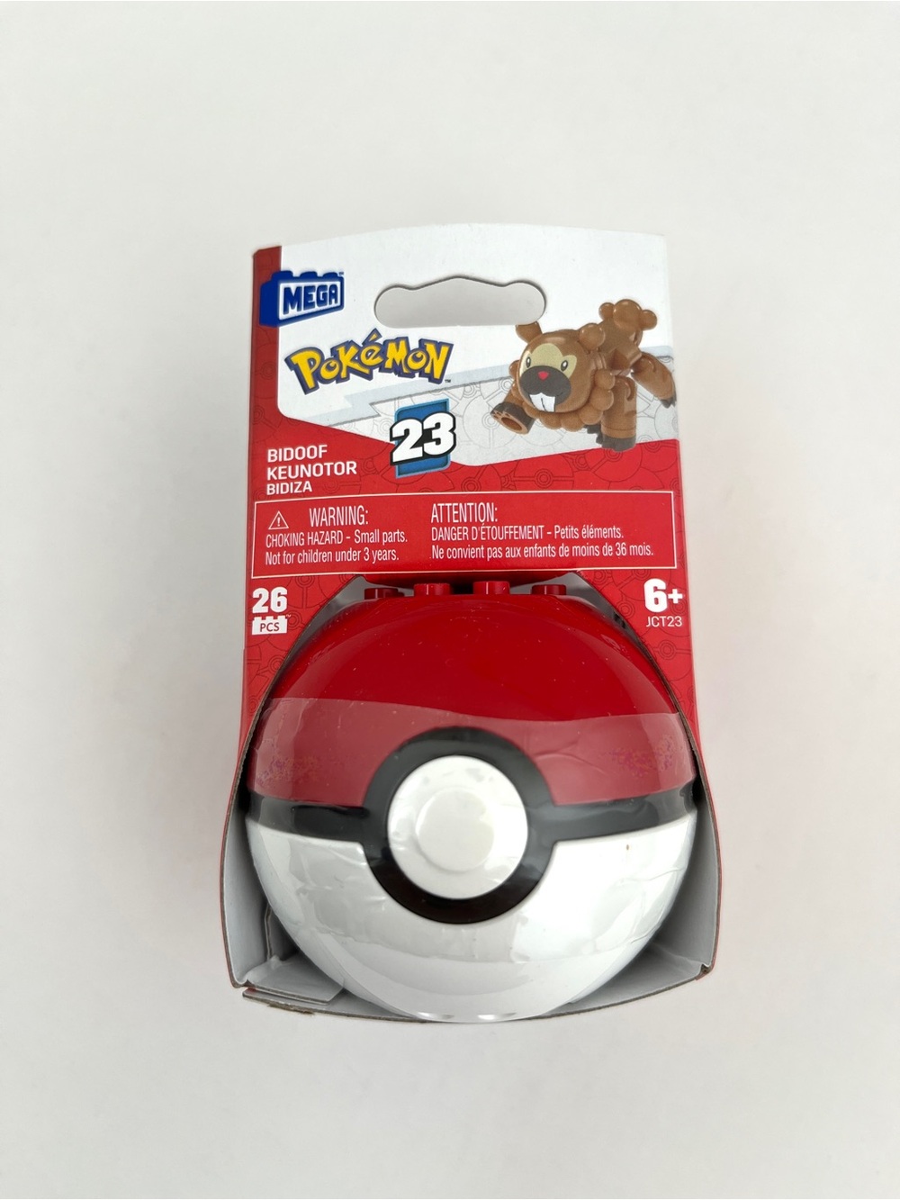 Brand New MEGA Pokémon Ball #23 (JCT23) Bidoof Building Set